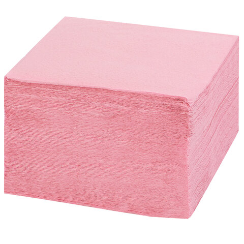 Салфетки бумажные, 250 штук, 24х24 см, LAIMA, красные (пастельный цвет), 100% целлюлоза, 111950 — фото 3