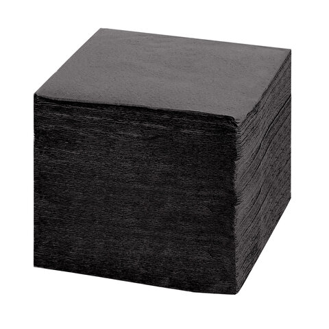 Салфетки бумажные 400 шт., 24х24 см, "Big Pack", черные, 100% целлюлоза, LAIMA, 115401 — фото 2