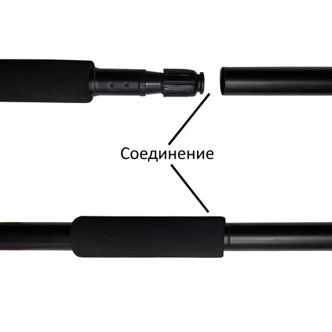 Швабра самоотжимная, роликовый отжим, насадка PVA 26 см, черенок 110 см, LAIMA, 601466 — фото 3