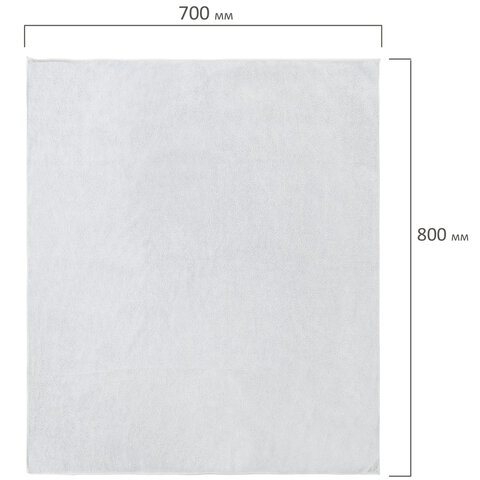 Тряпка для мытья пола из микрофибры 70х80 см "OVERLOCK GREY COLOUR", серая, 220 г/м2, LAIMA HOME, 608223 — фото 2