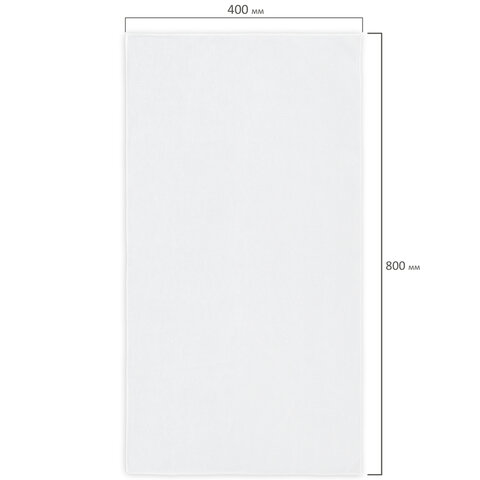 Салфетка из МИКРОФИБРЫ 40х80 см, WHITE ULTRA DENSE OVERLOCK, белая, 280 г/м2, LAIMA HOME, 608227 — фото 2