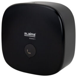 Диспенсер для туалетной бумаги LAIMA PROFESSIONAL PREMIUM BLACK (Система T2), малый, черный, ABS-пластик, 609521