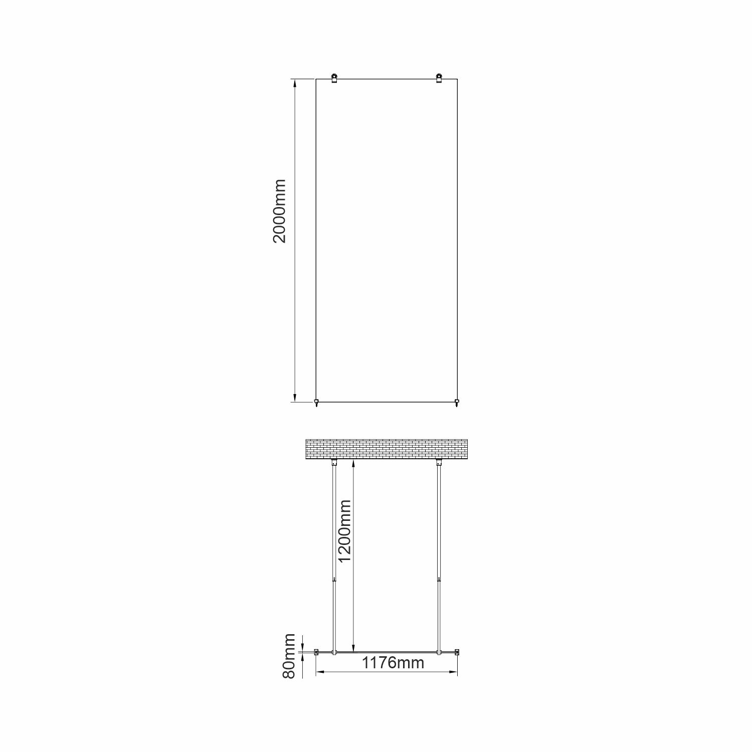Фехте (Vechte) 60W40 Душевая перегородка — фото 3