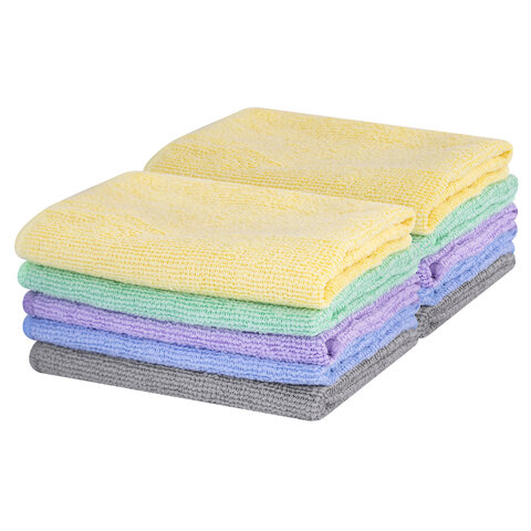 Салфетки из МИКРОФИБРЫ 30х30 см PASTEL COLOUR, big pack, КОМПЛЕКТ 10 штук, 180 г/м2, LAIMA HOME, 700608 — фото 3