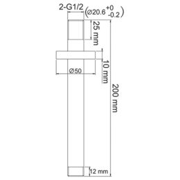 A068BRG Потолочный излив для душа