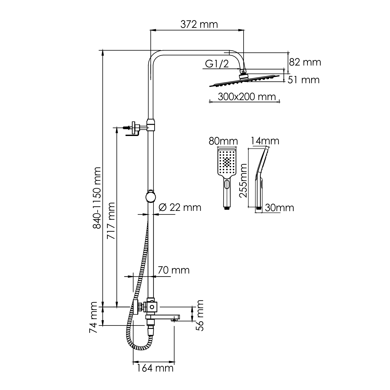A199.069.126.010.CH Душевой комплект с термостатическим смесителем — фото 2