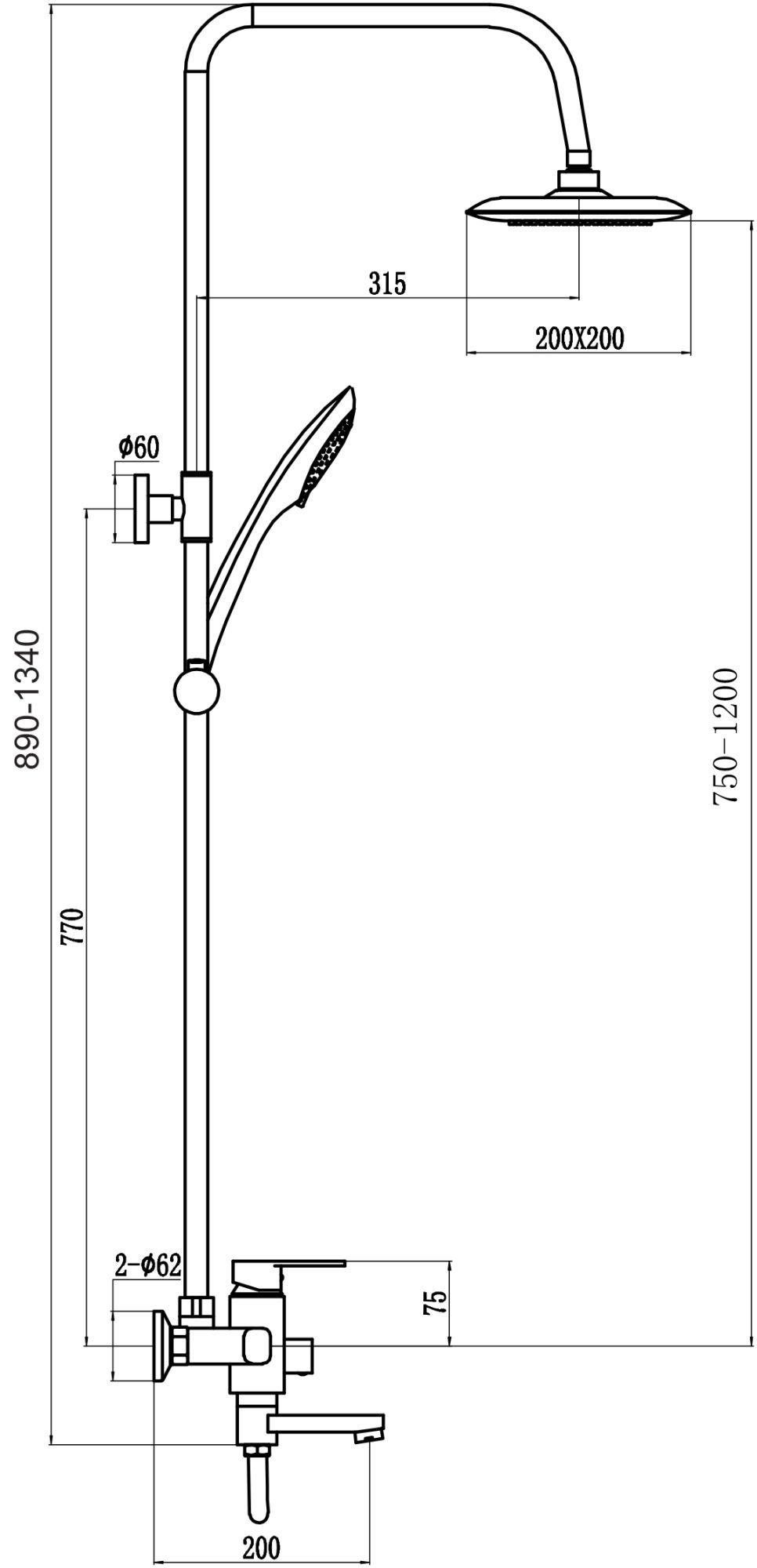 Душевая стойка Fmark FM2402 — фото 2