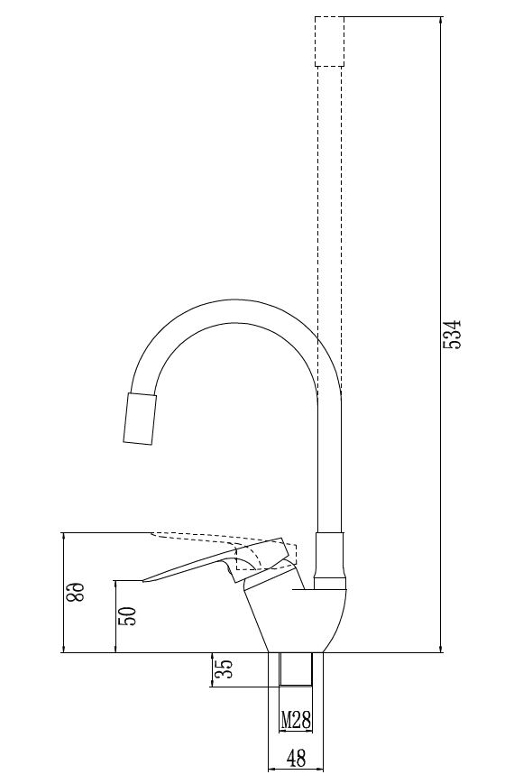 Смеситель для кухонной мойки с гибким цветным изливом Fmark FM4104-02 — фото 2