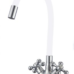 Смеситель для кухонной мойки с гибким цветным изливом Fmark FM4319-02