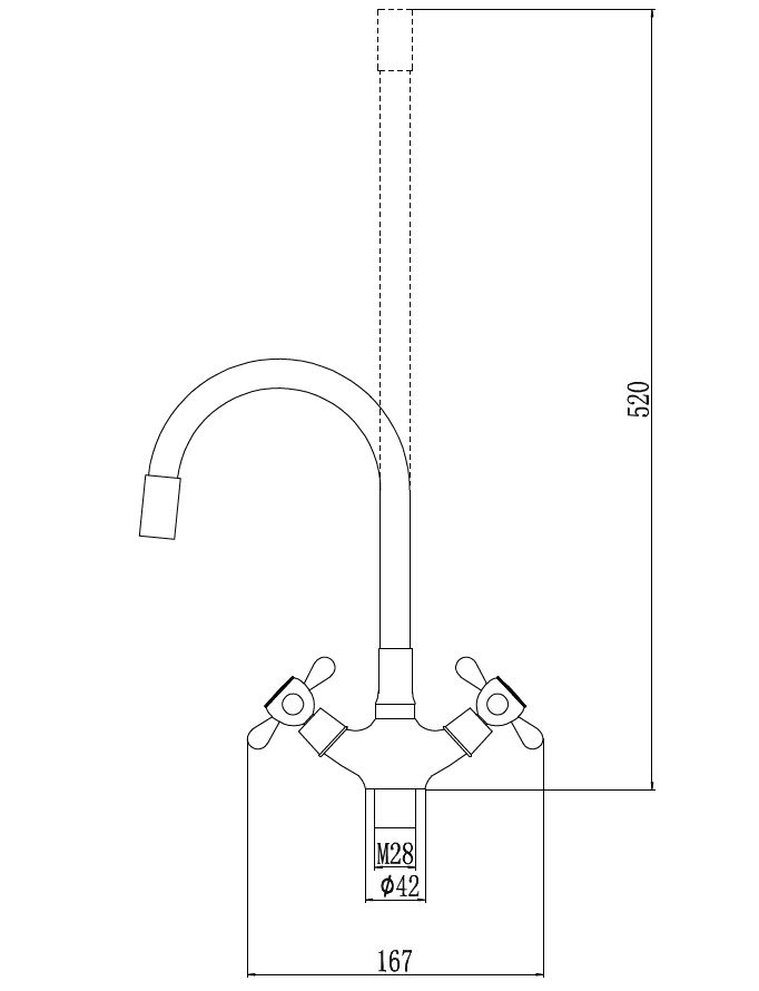 Смеситель для кухонной мойки с гибким цветным изливом Fmark FM4319-02 — фото 2