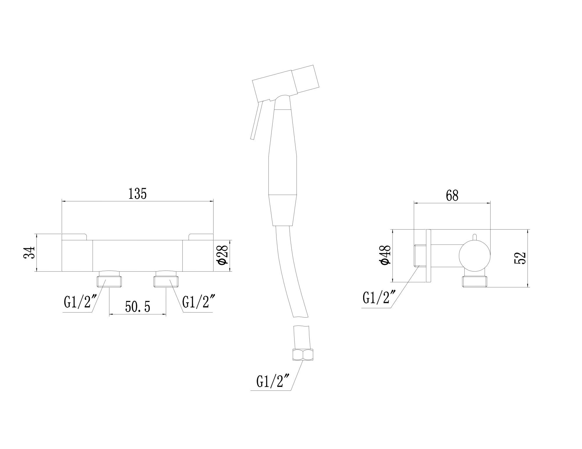 Смеситель для гигиенического душа Fmark FS-FXQ03C — фото 2