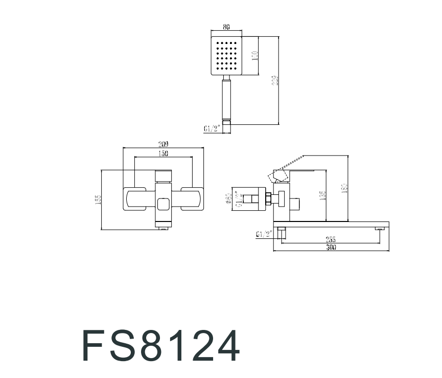 Смеситель для ванны Fmark FS8124 — фото 2
