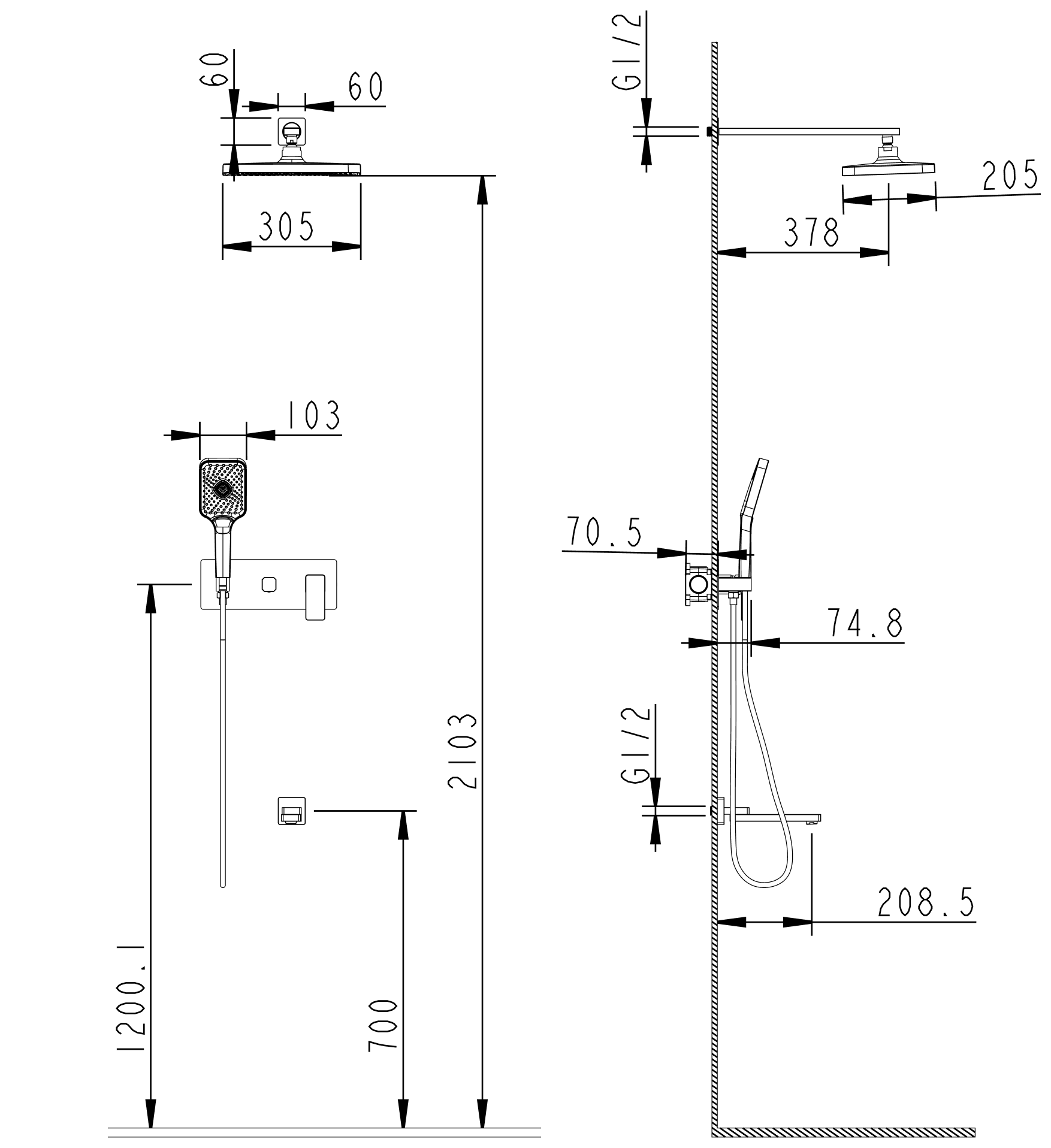 Душевая стойка Fmark FS8750-3A — фото 3