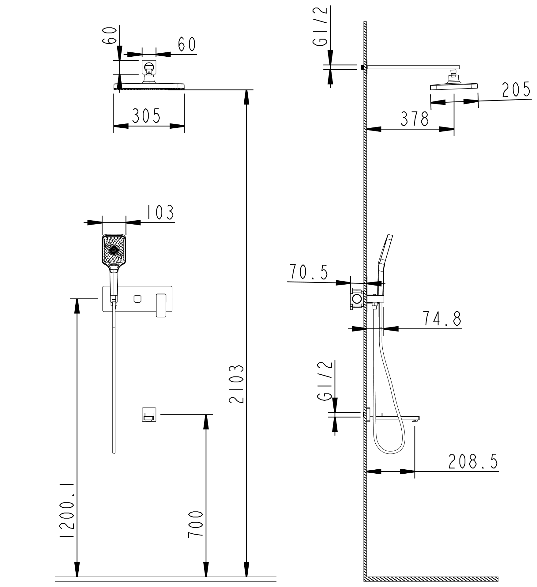 Душевая стойка Fmark FS8750-3H — фото 2