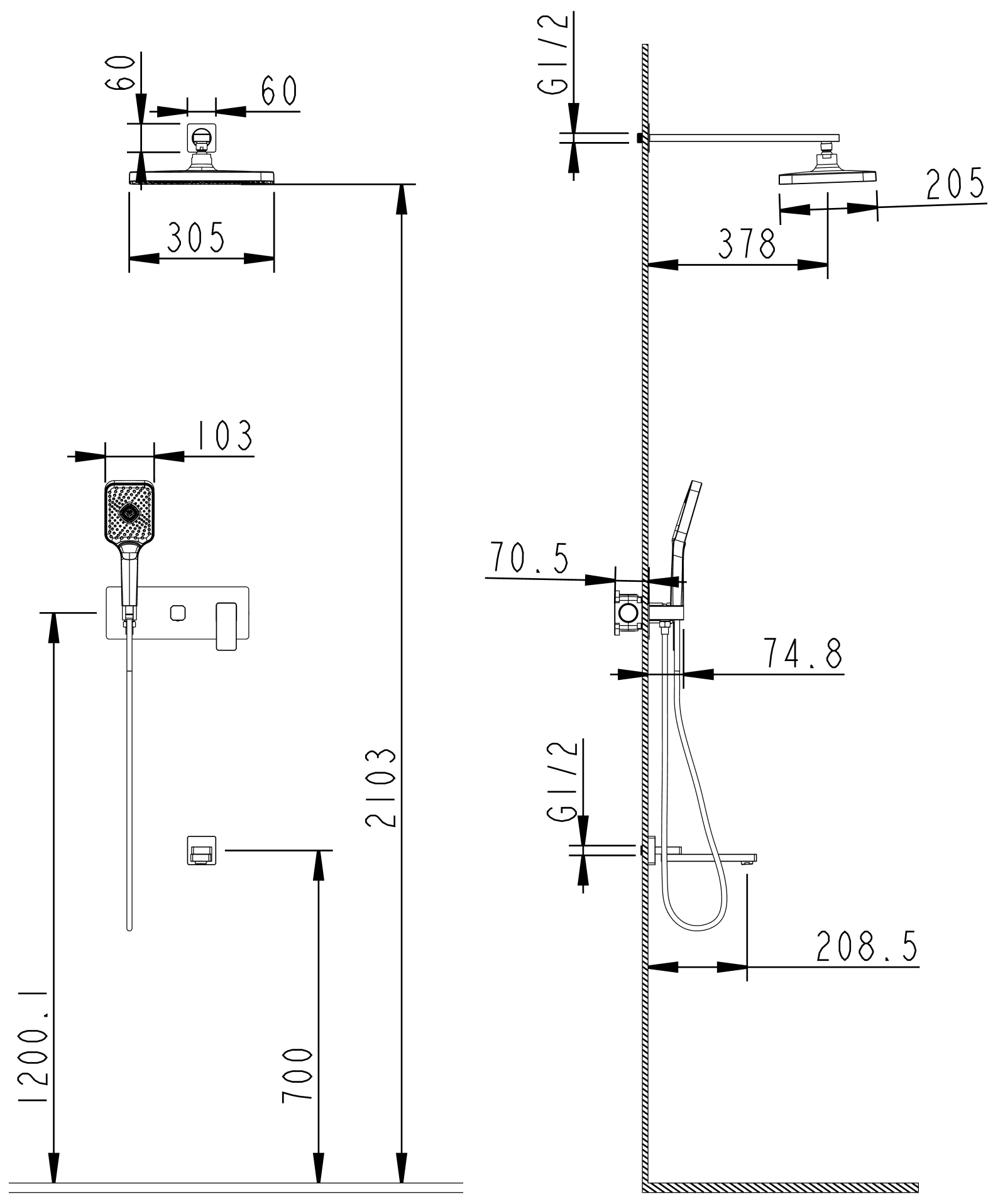 Душевая стойка Fmark FS8750-3Q — фото 2