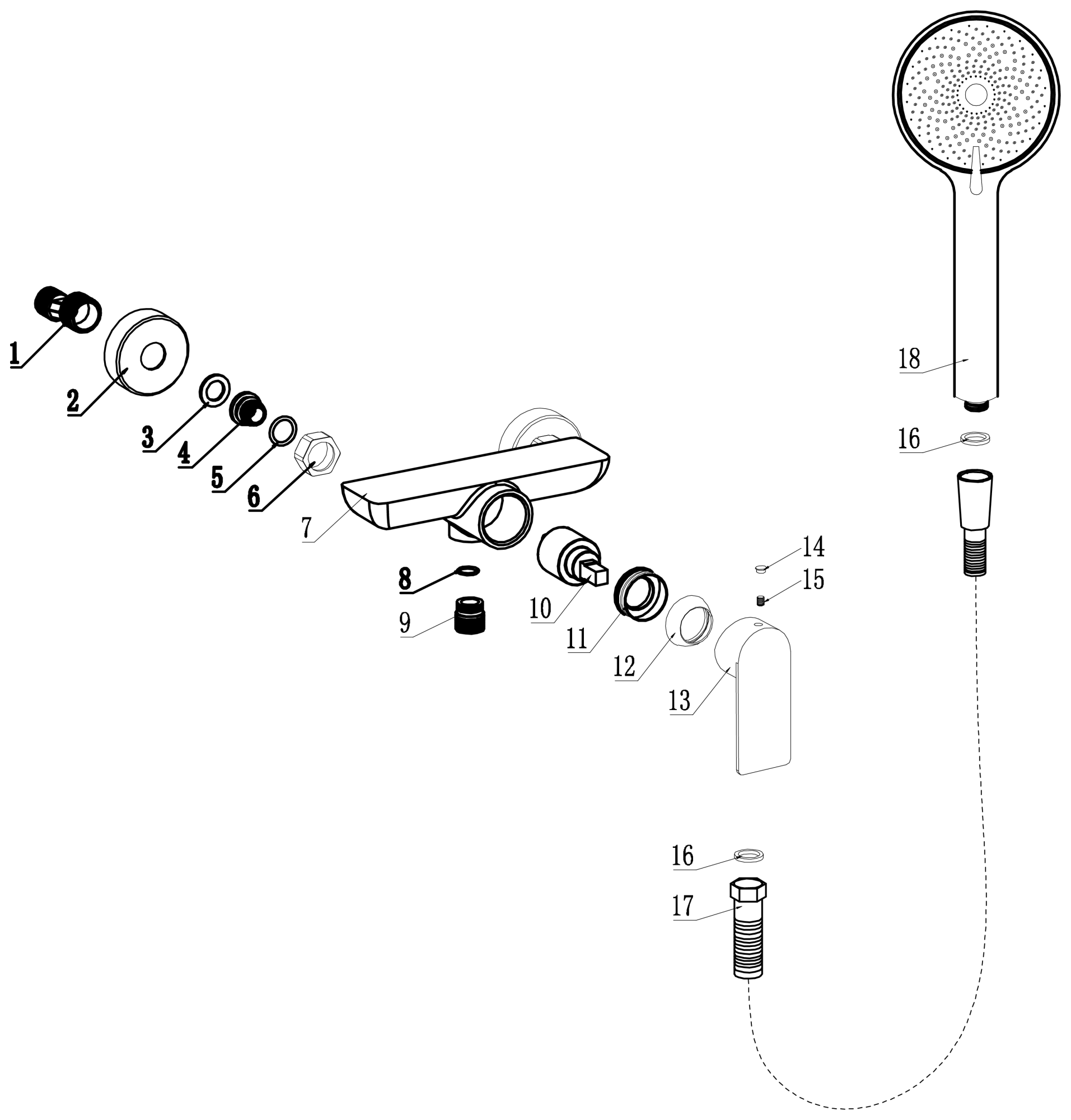 Смеситель для душа Fmark FS8802Q — фото 3