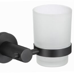 Стакан стеклянный с настенным держателем Savol S-005658H