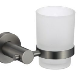 Стакан стеклянный с настенным держателем Savol S-005658Q