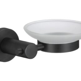 Мыльница стеклянная с настенным держателем Savol S-005659H
