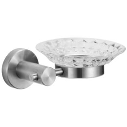 Мыльница стеклянная с настенным держателем Savol S-005659