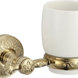 Стакан керамический с настенным держателем S-005858B Savol