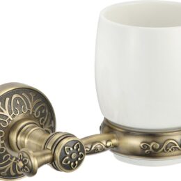 Стакан керамический с настенным держателем S-005858C Savol