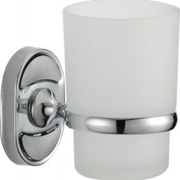 Стакан стеклянный с настенным держателем Savol S-007058