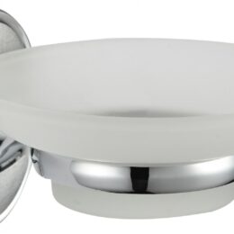 Мыльница стеклянная с настенным держателем Savol S-007059
