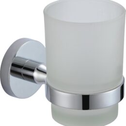 Стакан стеклянный с настенным держателем Savol S-008758