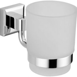 Стакан стеклянный с настенным держателем Savol S-009558