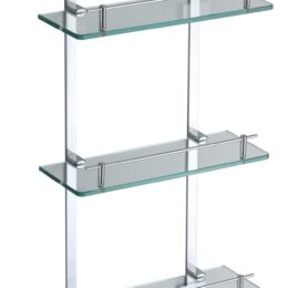 Полка прямая тройная (стеклянная) 40 см Savol S-06522A-3