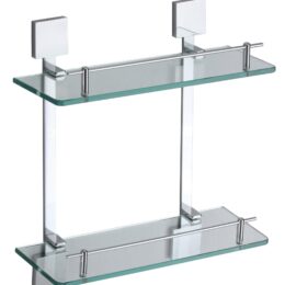 Полка прямая двойная (стеклянная) 40 см Savol S-06522A