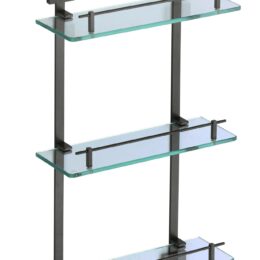 Полка прямая тройная (стеклянная) 40 см Savol S-06522H-3
