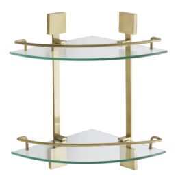 Полка угловая двойная (стеклянная) Savol S-065322C