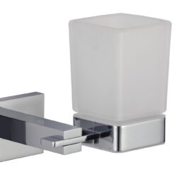 Стакан стеклянный с настенным держателем Savol S-06558A