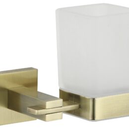 Стакан стеклянный с настенным держателем Savol S-06558C