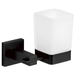 Стакан стеклянный с настенным держателем Savol S-06558H