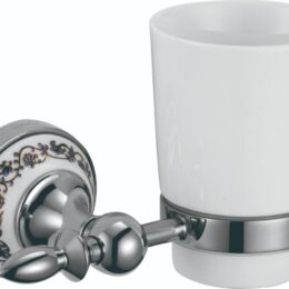 Стакан керамический с настенным держателем Savol S-06858A