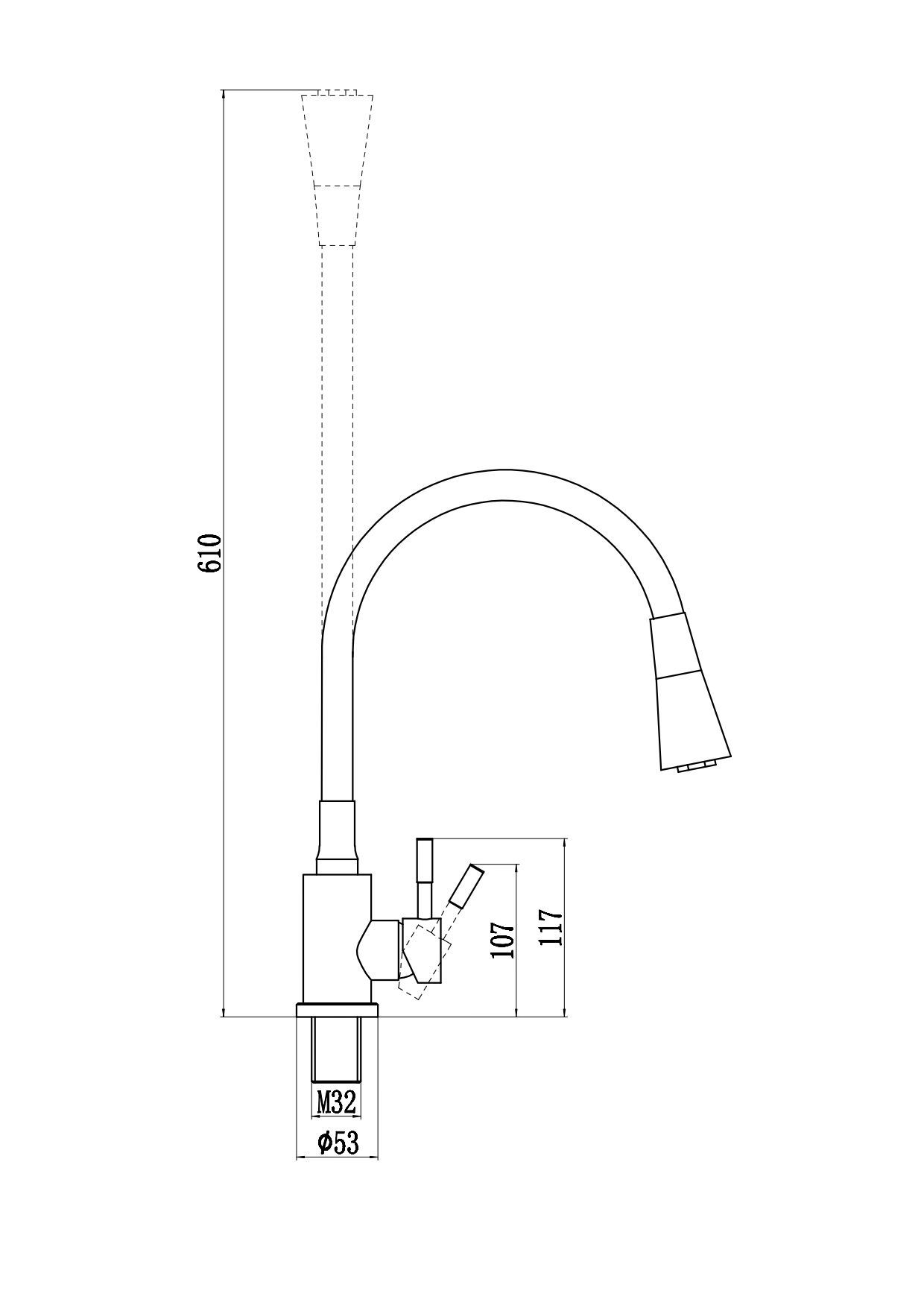 Смеситель для кухонной мойки Savol S-3002CM-12 — фото 2
