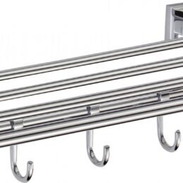 Полка для полотенец 40 см 4 крючка Savol S-409544