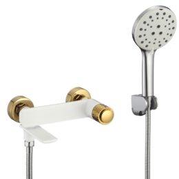Смеситель для ванны Savol S-601831WB белый/золото