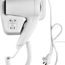 Настенный фен 1000Вт с розеткой 220W Savol S-CF8629