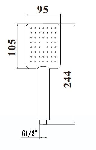 Лейка для ручного душа 1/2″ (1 режим) Savol S-FSP01H — фото 2