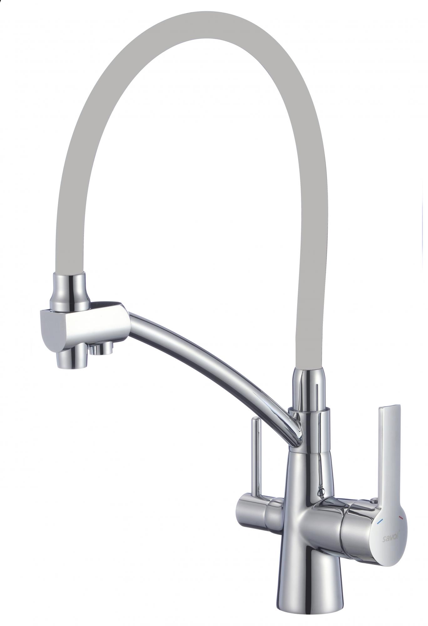 Смеситель хром для кухни под фильтр Savol S-L1805-04