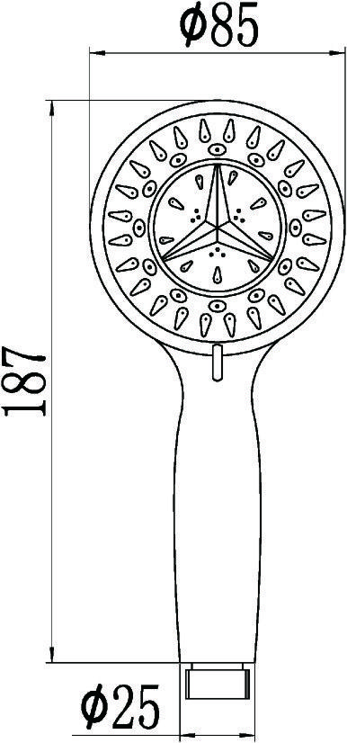 Лейка для ручного душа 1/2″ (3 режима) Savol S-OP1012 — фото 2