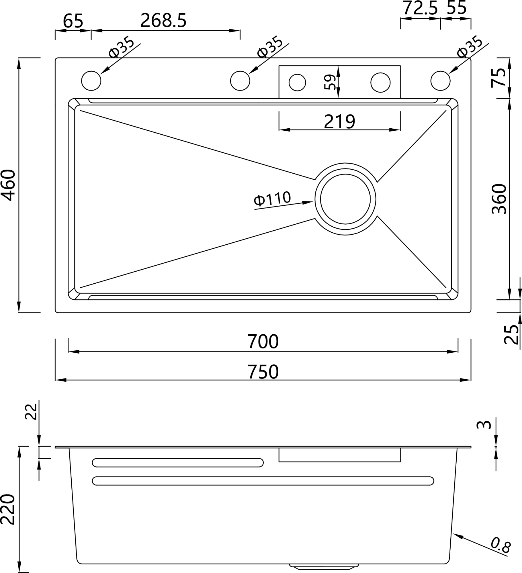 Многофункциональная мойка для кухни Savol S-SC003L — фото 3