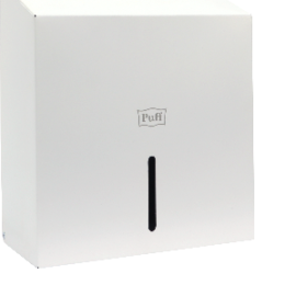 Диспенсер бумажных полотенец Puff-5150W, нержавеющая сталь, белый (для 2 пачек полотенец!)