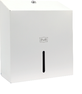 Диспенсер бумажных полотенец Puff-5150W, нержавеющая сталь, белый (для 2 пачек полотенец!)
