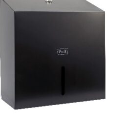 Диспенсер бумажных полотенец Puff-5150Bl, нержавеющая сталь, черный (для 2 пачек полотенец!)