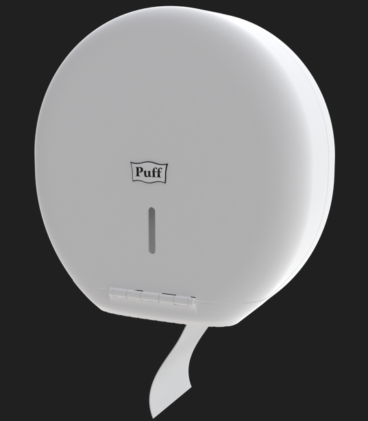 Puff-7140 ДИСПЕНСЕР ТУАЛЕТНОЙ БУМАГИ ПЛАСТИКОВЫЙ Расходники: рулонная туалетная бумага
